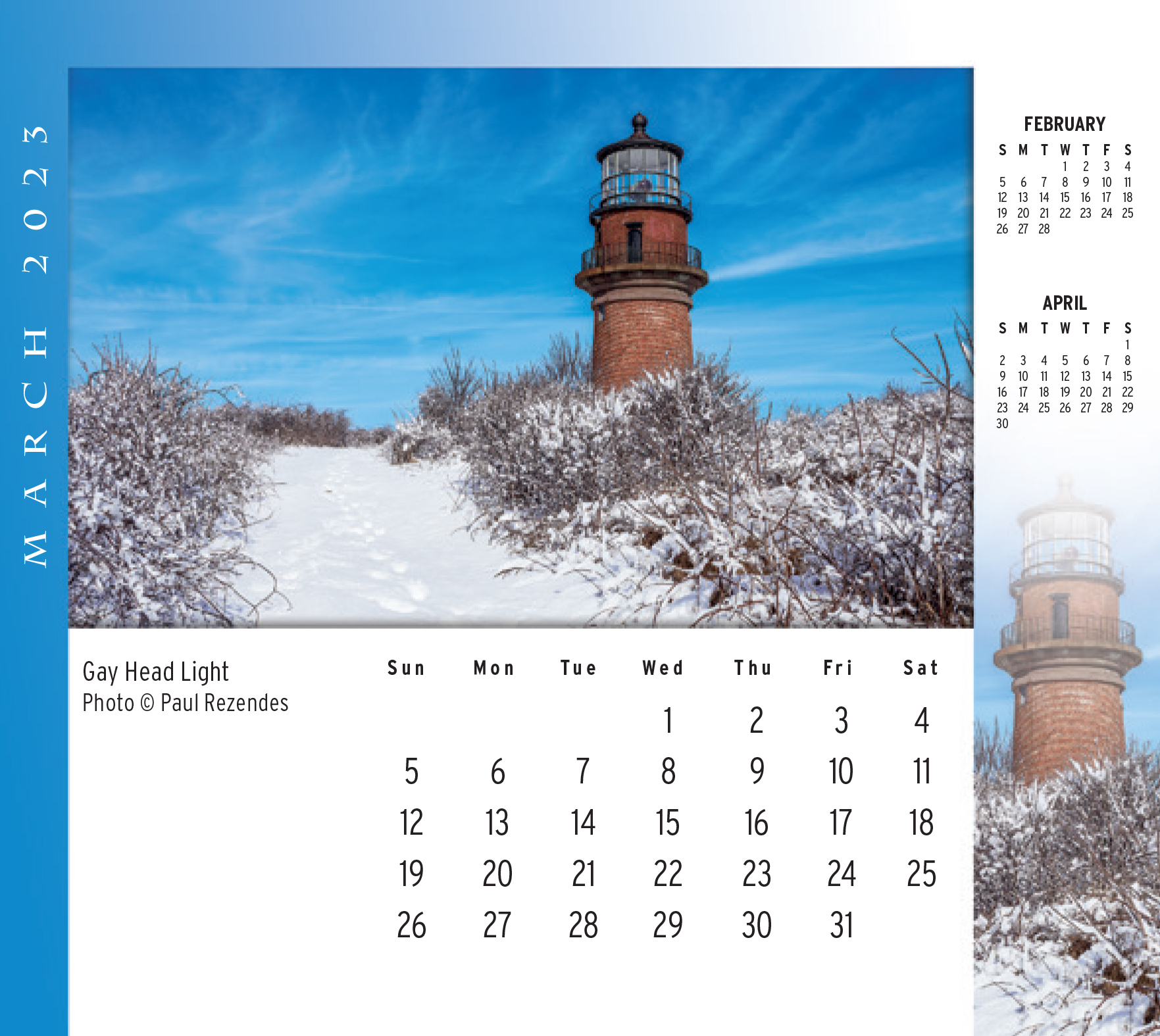 Martha’s Vineyard Desktop/Wall Calendar 2023 Meds Maps Cape Cod